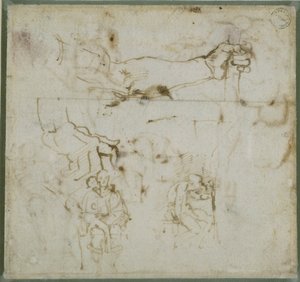 研究一条胳膊，c.1511 作者 米开朗基罗（Michelangelo Buonarroti）